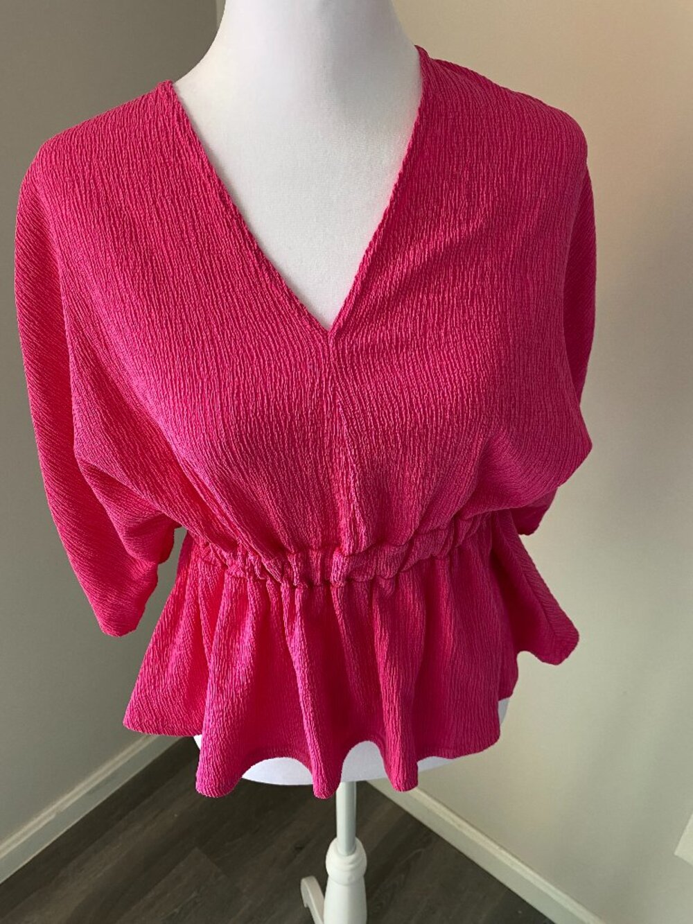 Pink Peplum Blouse